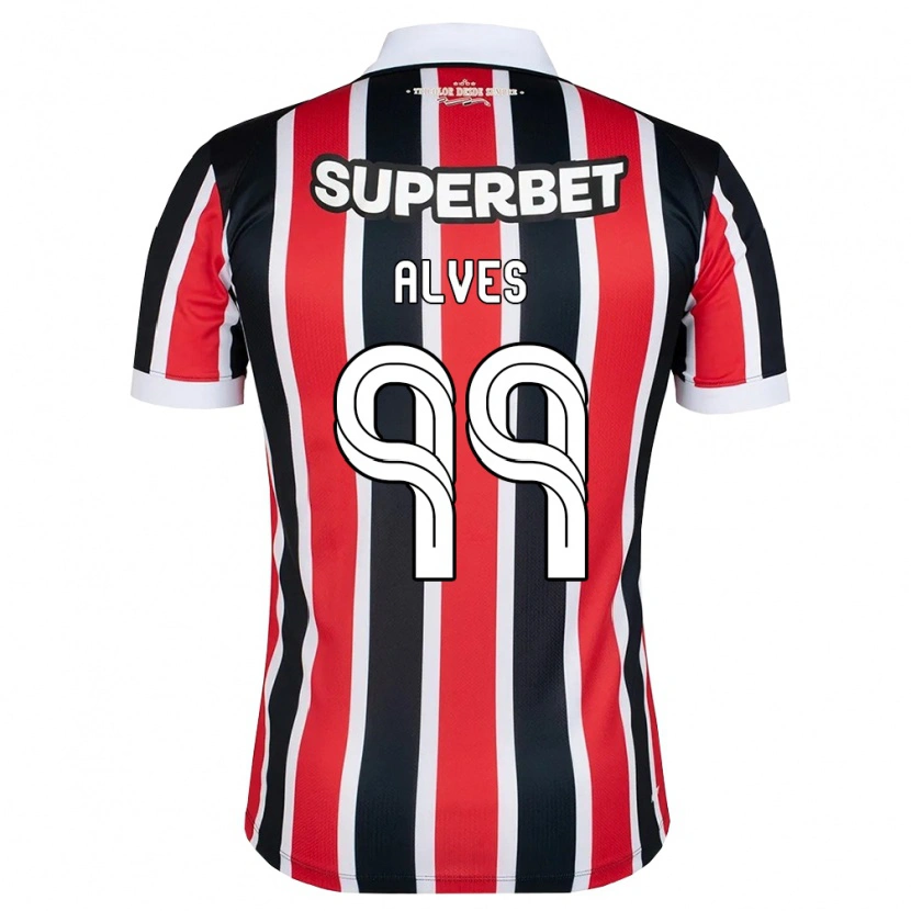 Danxen Kinderen Letícia Alves #99 Rood Wit Zwart Uitshirt Uittenue 2026/27 T-Shirt