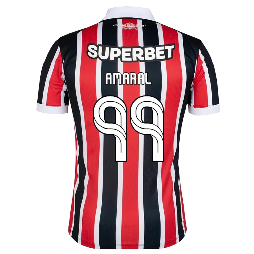 Danxen Kinderen Vitória Amaral #99 Rood Wit Zwart Uitshirt Uittenue 2026/27 T-Shirt
