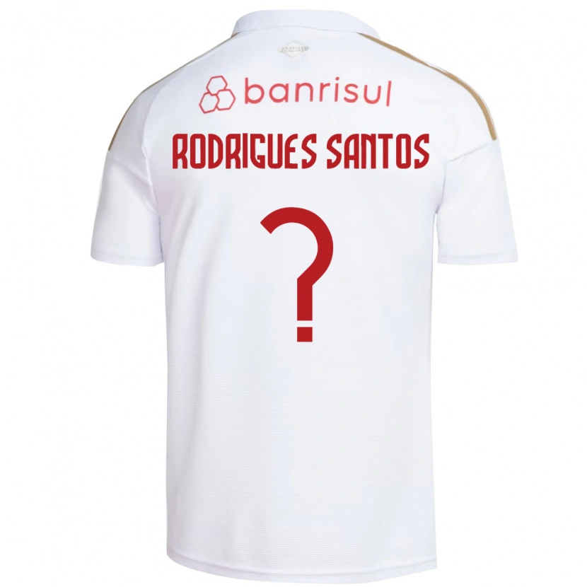 Danxen Kinderen Richard Rodrigues Santos #0 Wit Rood Uitshirt Uittenue 2026/27 T-Shirt