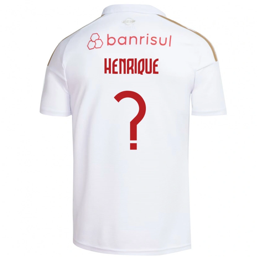 Danxen Kinderen Henrique De Aguiar De Mendonça #0 Wit Rood Uitshirt Uittenue 2026/27 T-Shirt