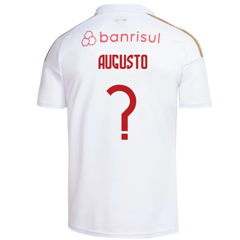 Danxen Kinderen Vinicius Augusto #0 Wit Rood Uitshirt Uittenue 2026/27 T-Shirt