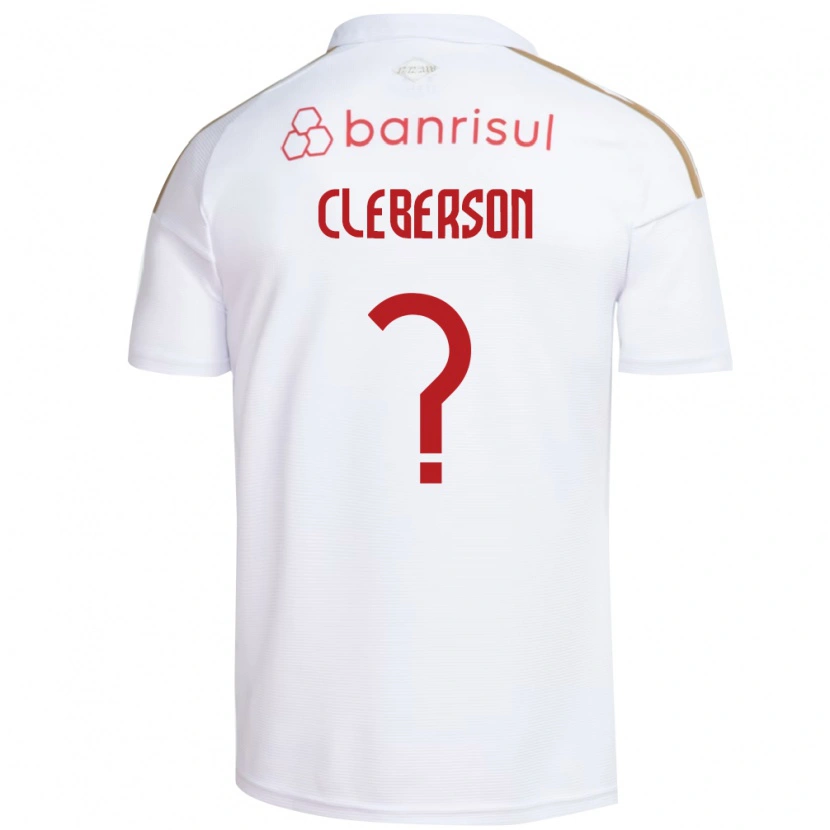 Danxen Kinderen Cleberson #0 Wit Rood Uitshirt Uittenue 2026/27 T-Shirt