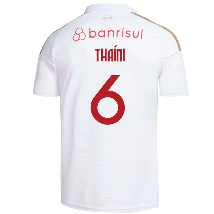 Danxen Kinderen Thaíni #6 Wit Rood Uitshirt Uittenue 2026/27 T-Shirt