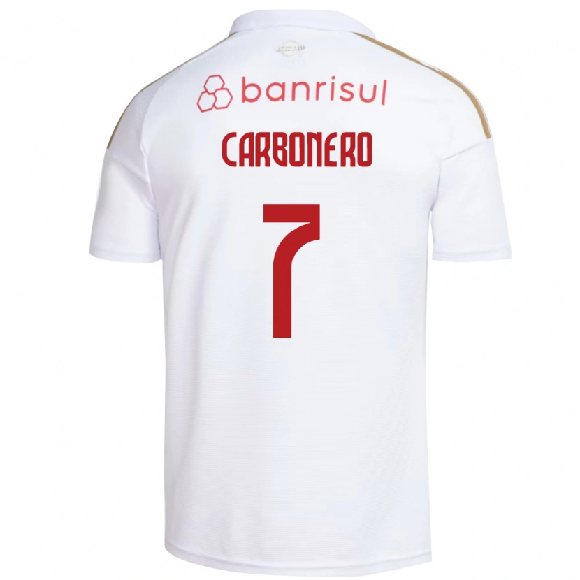 Danxen Kinderen Johan Carbonero #7 Wit Rood Uitshirt Uittenue 2026/27 T-Shirt