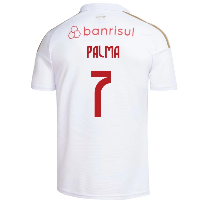 Danxen Kinderen Gabriel Palma #7 Wit Rood Uitshirt Uittenue 2026/27 T-Shirt