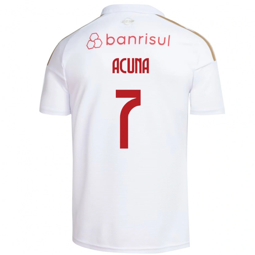 Danxen Kinderen Yenny Acuña #7 Wit Rood Uitshirt Uittenue 2026/27 T-Shirt
