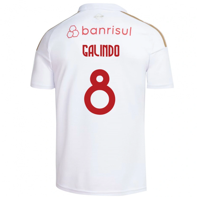 Danxen Kinderen João Galindo #8 Wit Rood Uitshirt Uittenue 2026/27 T-Shirt