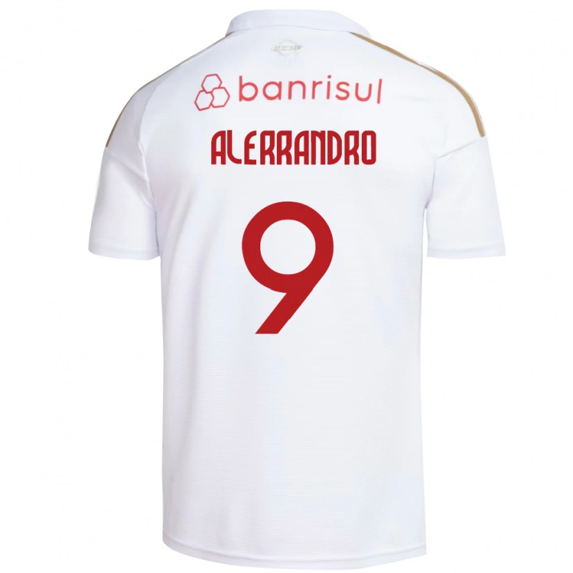 Danxen Kinderen Alerrandro Barra Mansa Realino De Souza #9 Wit Rood Uitshirt Uittenue 2026/27 T-Shirt