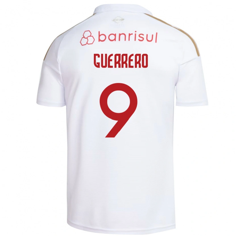 Danxen Kinderen Paolo Guerrero #9 Wit Rood Uitshirt Uittenue 2026/27 T-Shirt