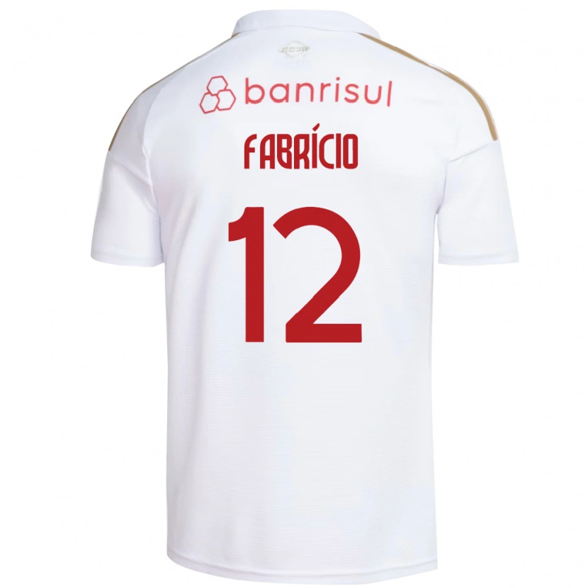 Danxen Kinderen Fabrício #12 Wit Rood Uitshirt Uittenue 2026/27 T-Shirt