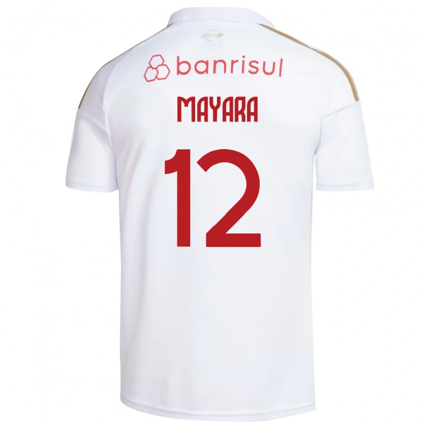 Danxen Kinderen Mayara #12 Wit Rood Uitshirt Uittenue 2026/27 T-Shirt