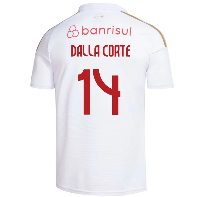 Danxen Kinderen João Dalla Corte #14 Wit Rood Uitshirt Uittenue 2026/27 T-Shirt