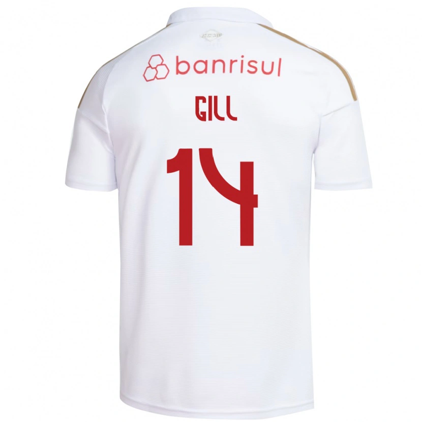 Danxen Kinderen Antonio Gill #14 Wit Rood Uitshirt Uittenue 2026/27 T-Shirt