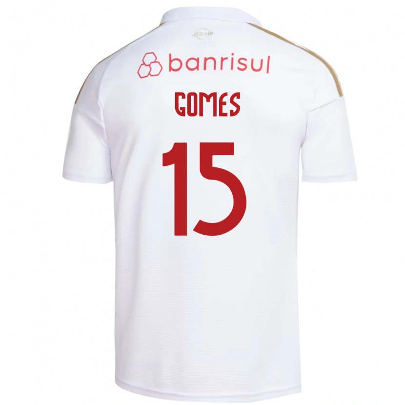 Danxen Kinderen Bruno Gomes #15 Wit Rood Uitshirt Uittenue 2026/27 T-Shirt