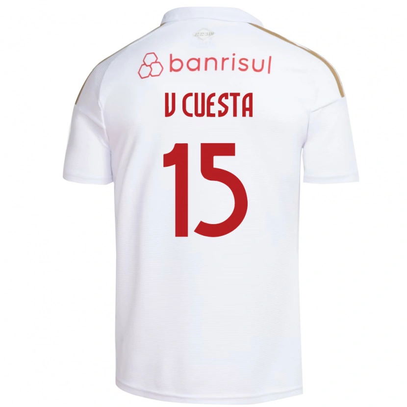 Danxen Kinderen Victor Cuesta #15 Wit Rood Uitshirt Uittenue 2026/27 T-Shirt