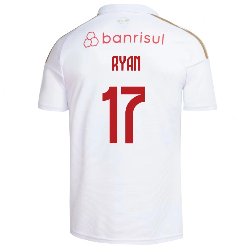 Danxen Kinderen Gabriel Ryan #17 Wit Rood Uitshirt Uittenue 2026/27 T-Shirt
