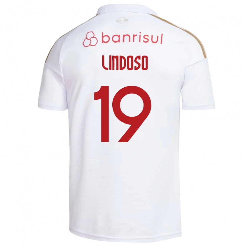 Danxen Kinderen Rodrigo Lindoso #19 Wit Rood Uitshirt Uittenue 2026/27 T-Shirt