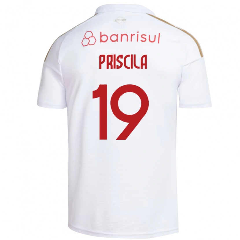 Danxen Kinderen Priscila #19 Wit Rood Uitshirt Uittenue 2026/27 T-Shirt