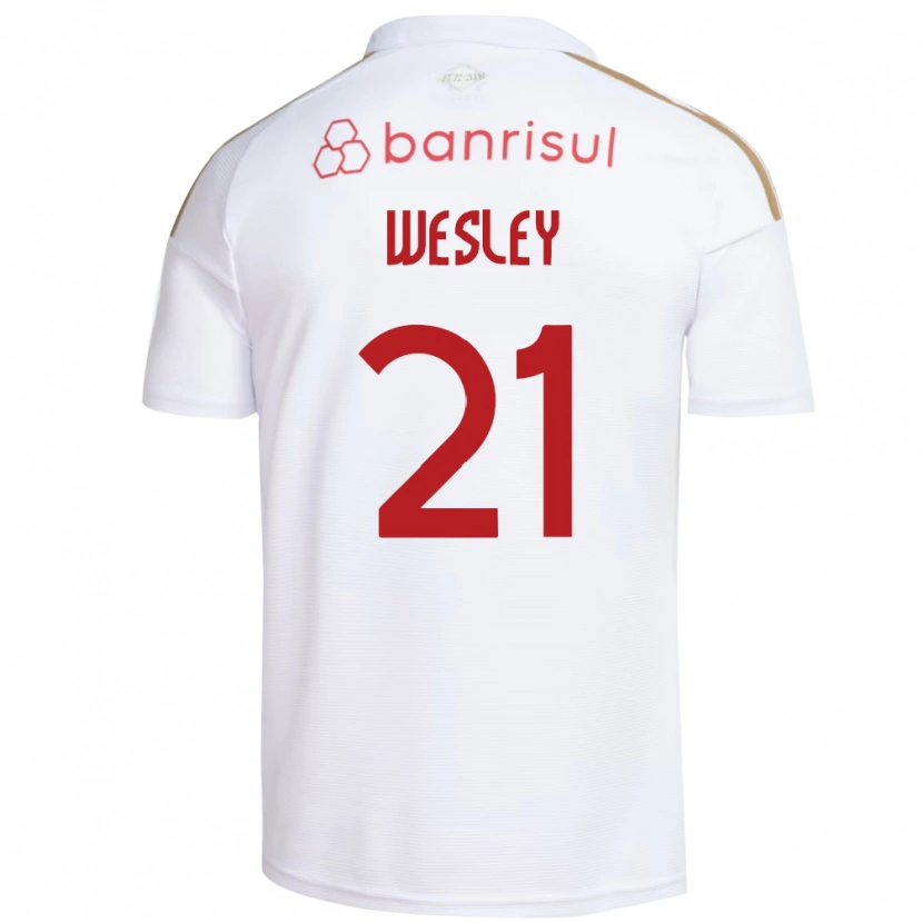 Danxen Kinderen Wesley #21 Wit Rood Uitshirt Uittenue 2026/27 T-Shirt
