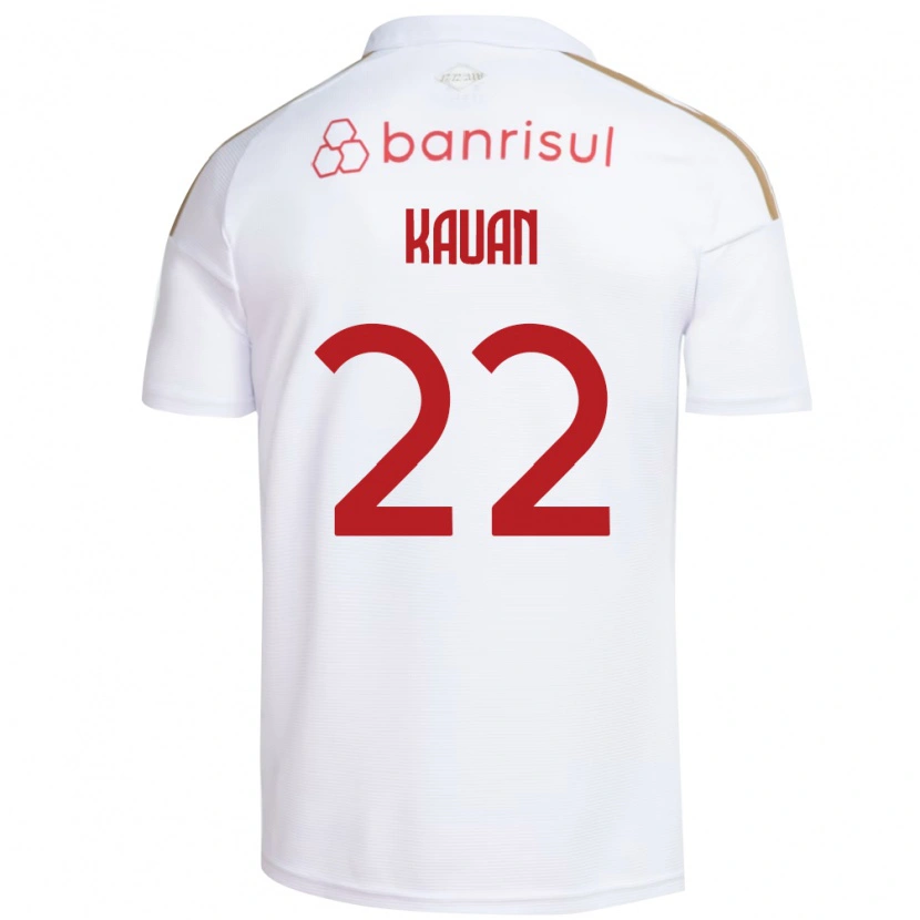Danxen Kinderen Kauan Jesus Santos Oliveira #22 Wit Rood Uitshirt Uittenue 2026/27 T-Shirt