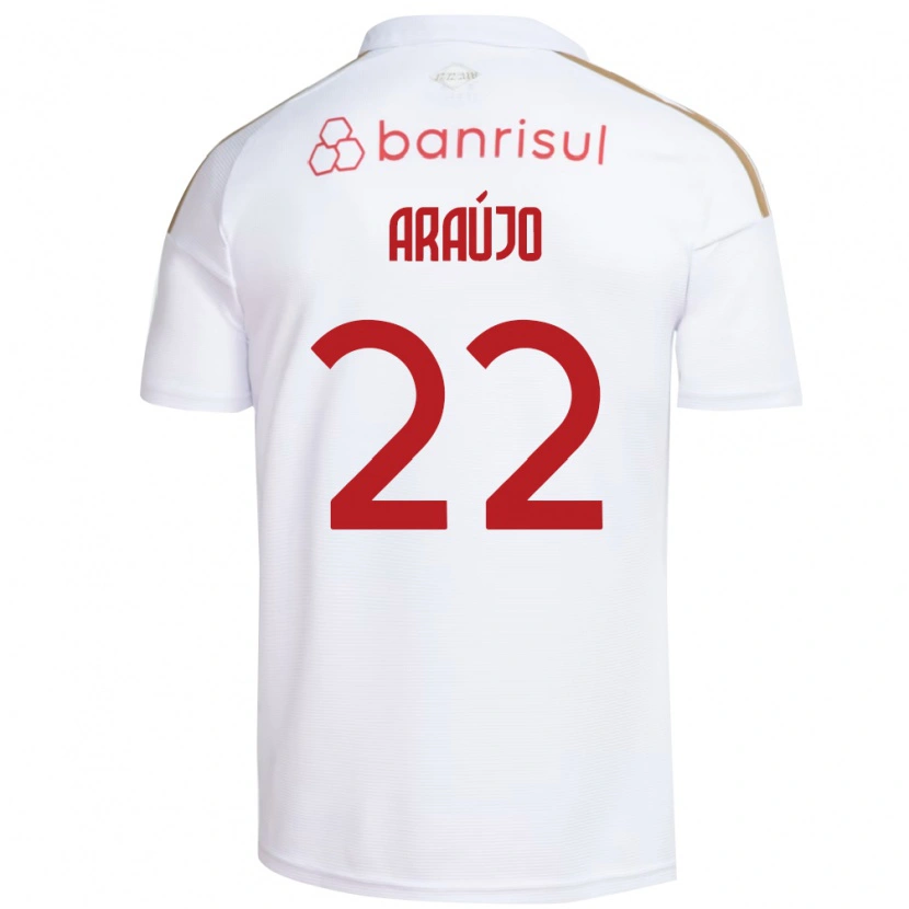 Danxen Kinderen Kelwin Araújo #22 Wit Rood Uitshirt Uittenue 2026/27 T-Shirt