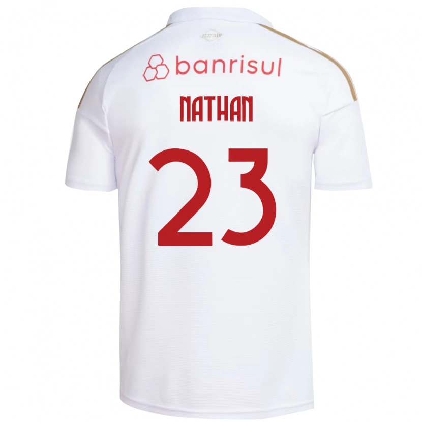 Danxen Kinderen Nathan #23 Wit Rood Uitshirt Uittenue 2026/27 T-Shirt