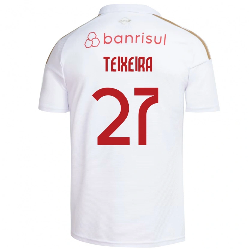 Danxen Kinderen Danny Teixeira #27 Wit Rood Uitshirt Uittenue 2026/27 T-Shirt
