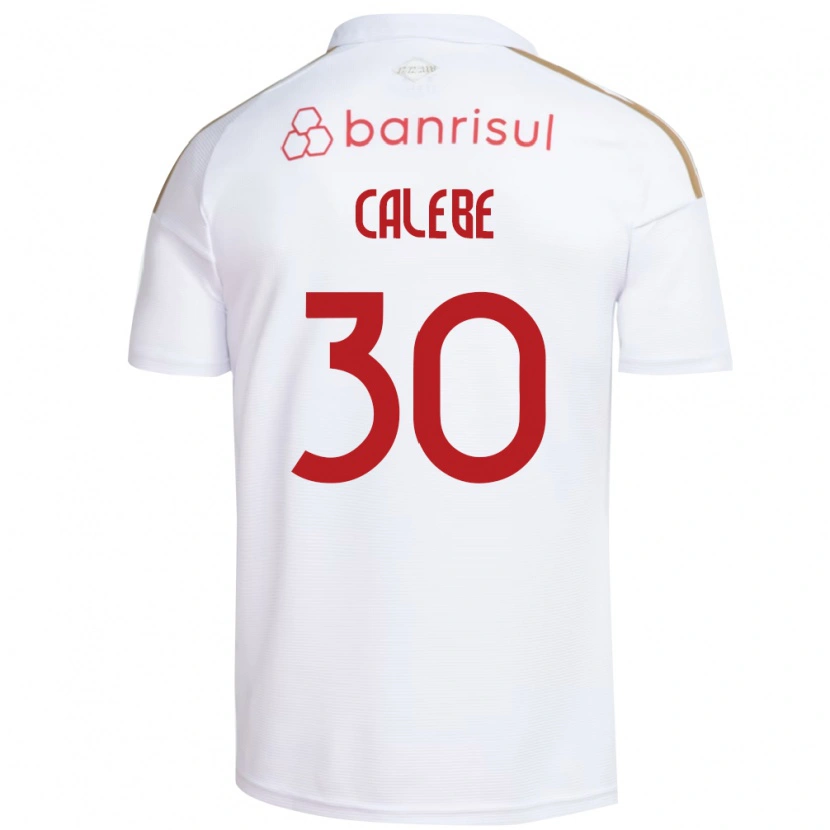 Danxen Kinderen Calebe Goncalves Ferreira Da Silva #30 Wit Rood Uitshirt Uittenue 2026/27 T-Shirt