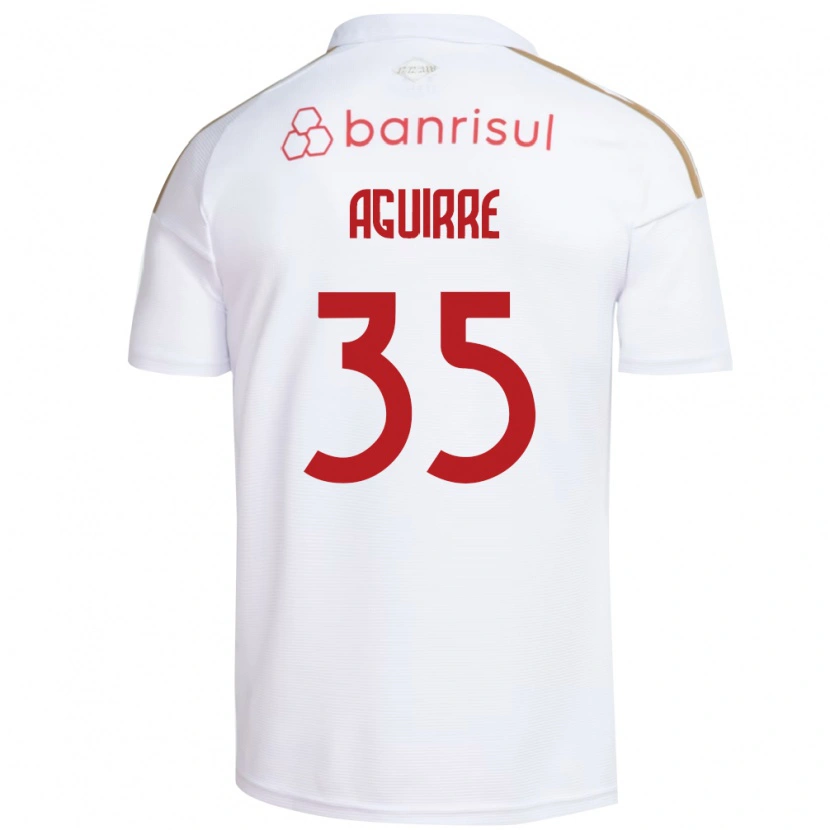 Danxen Kinderen Braian Aguirre #35 Wit Rood Uitshirt Uittenue 2026/27 T-Shirt
