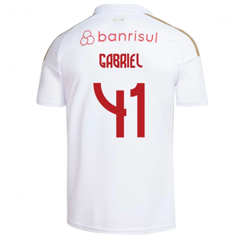 Danxen Kinderen Victor Gabriel #41 Wit Rood Uitshirt Uittenue 2026/27 T-Shirt