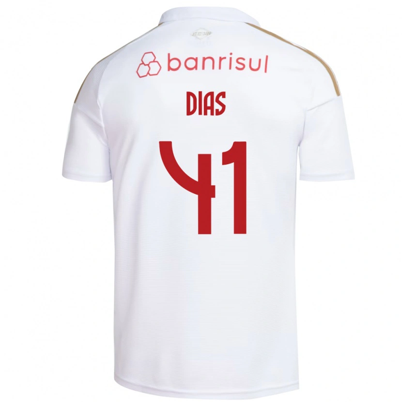 Danxen Kinderen Matheus Dias #41 Wit Rood Uitshirt Uittenue 2026/27 T-Shirt