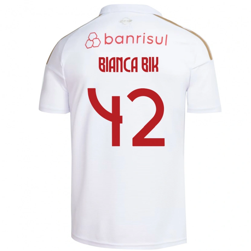 Danxen Kinderen Bianca Bik #42 Wit Rood Uitshirt Uittenue 2026/27 T-Shirt