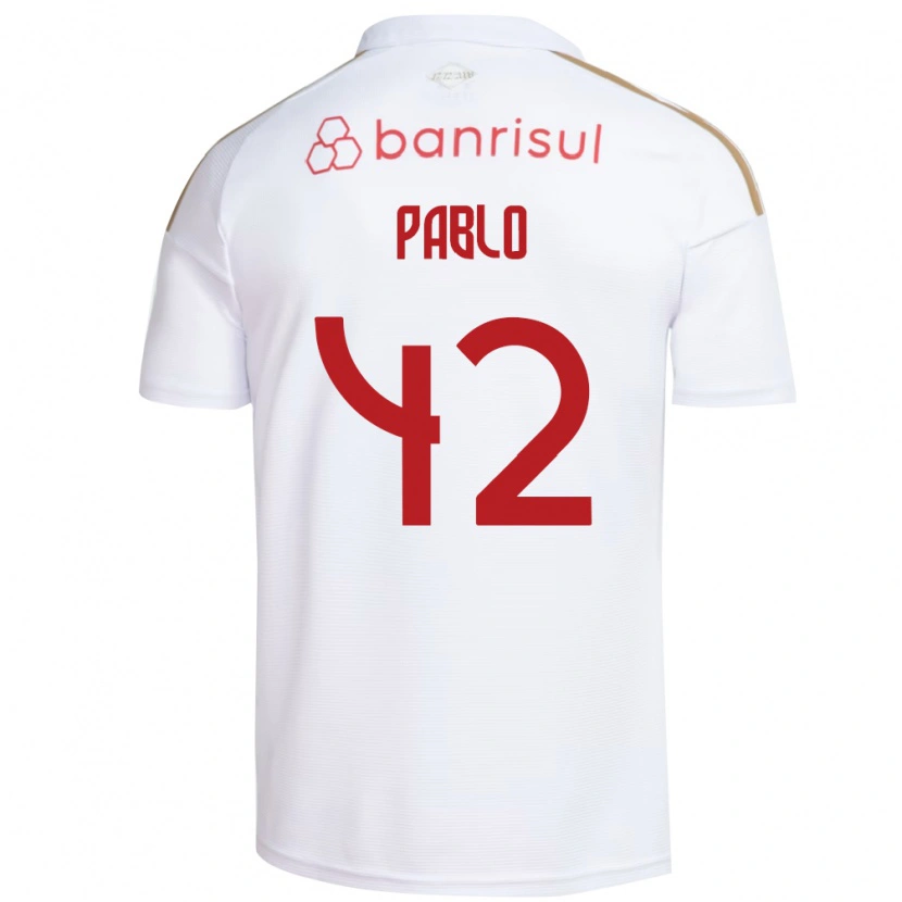 Danxen Kinderen Pablo #42 Wit Rood Uitshirt Uittenue 2026/27 T-Shirt