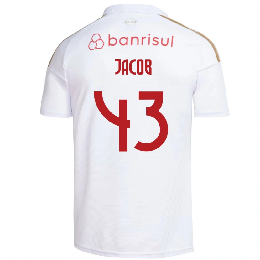 Danxen Kinderen Bernardo Jacob #43 Wit Rood Uitshirt Uittenue 2026/27 T-Shirt