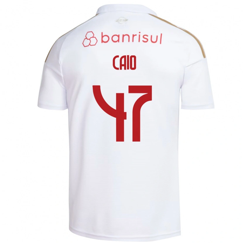 Danxen Kinderen Caio Vidal #47 Wit Rood Uitshirt Uittenue 2026/27 T-Shirt