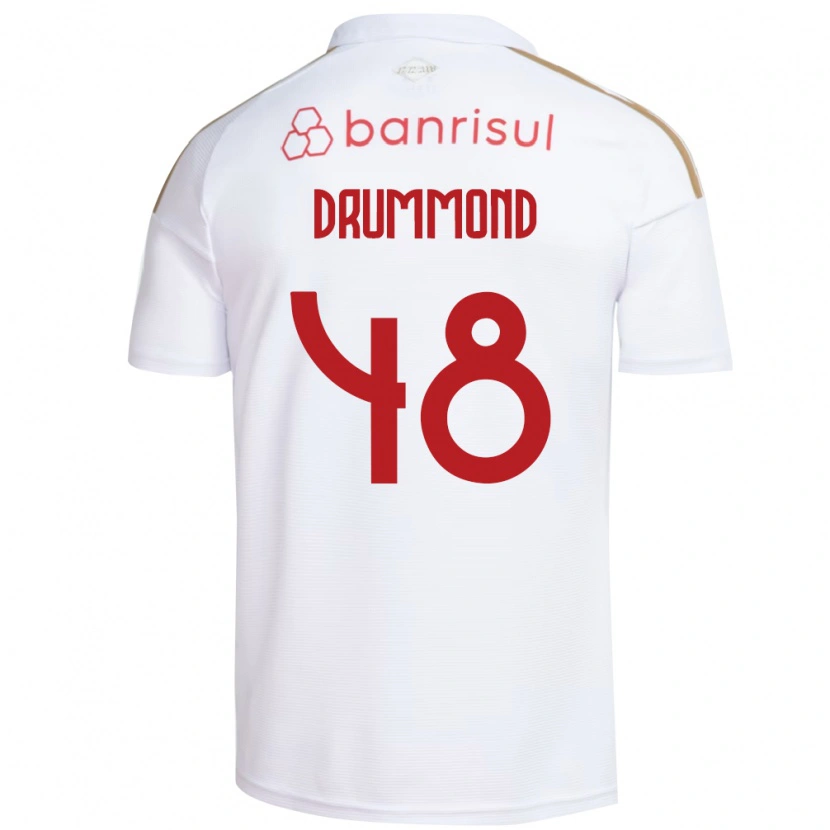 Danxen Kinderen Lucca Drummond #48 Wit Rood Uitshirt Uittenue 2026/27 T-Shirt