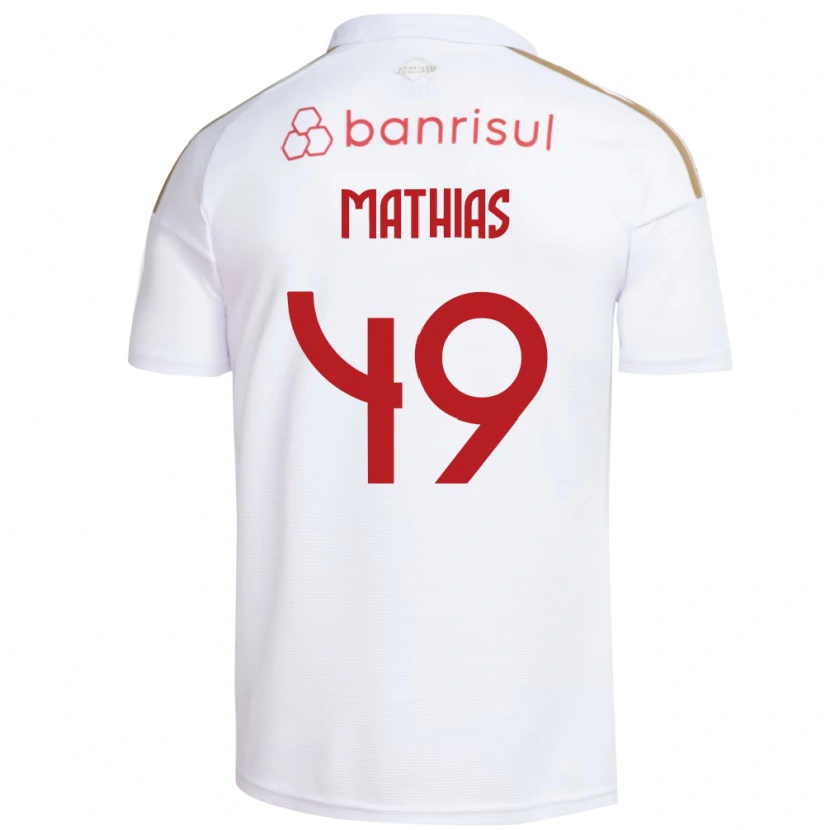 Danxen Kinderen Ricardo Mathias #49 Wit Rood Uitshirt Uittenue 2026/27 T-Shirt