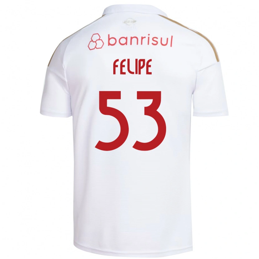 Danxen Kinderen Luiz Felipe #53 Wit Rood Uitshirt Uittenue 2026/27 T-Shirt