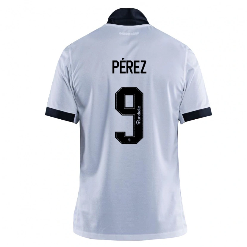 Danxen Kinderen Diego Pérez #9 Zwart Wit Uitshirt Uittenue 2026/27 T-Shirt