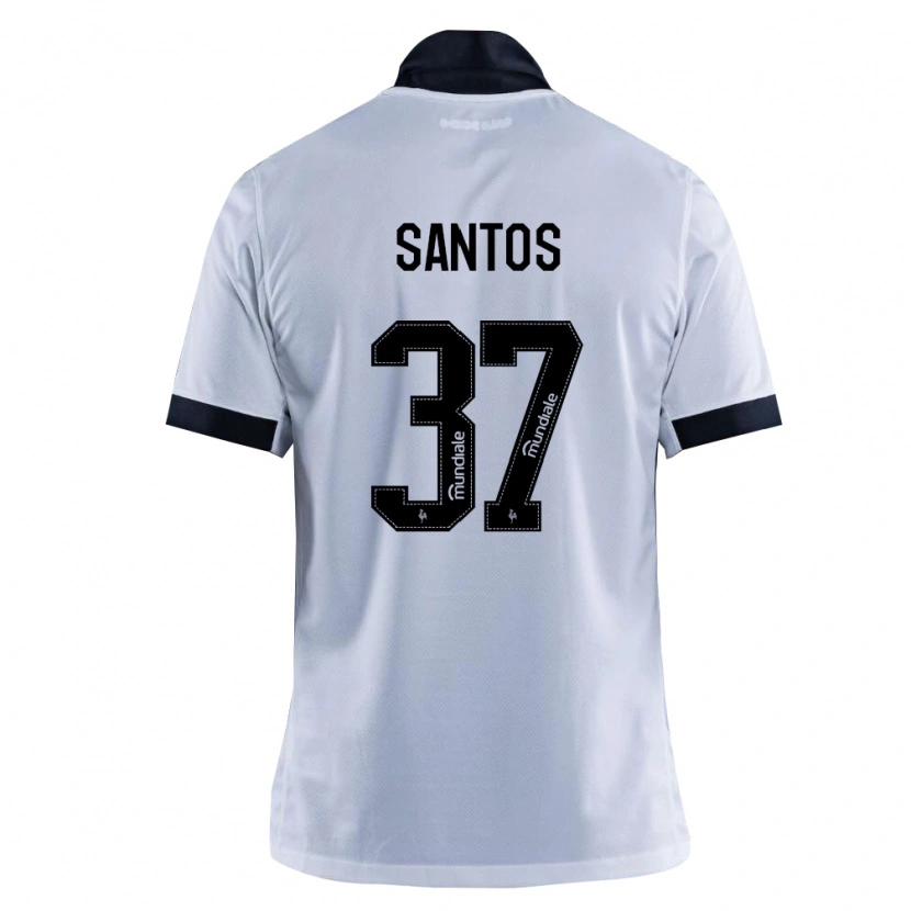 Danxen Kinderen Junior Santos #37 Zwart Wit Uitshirt Uittenue 2026/27 T-Shirt