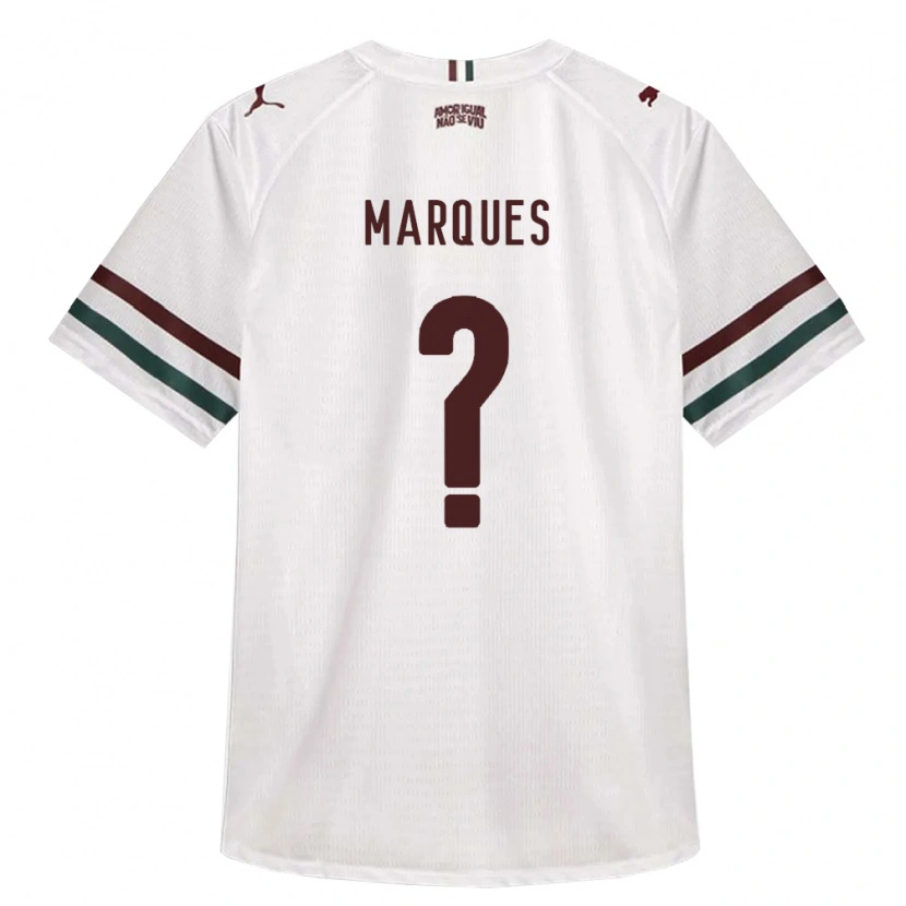 Danxen Kinderen Tiago Marques #0 Wit Groen Bordeaux Rood Uitshirt Uittenue 2026/27 T-Shirt