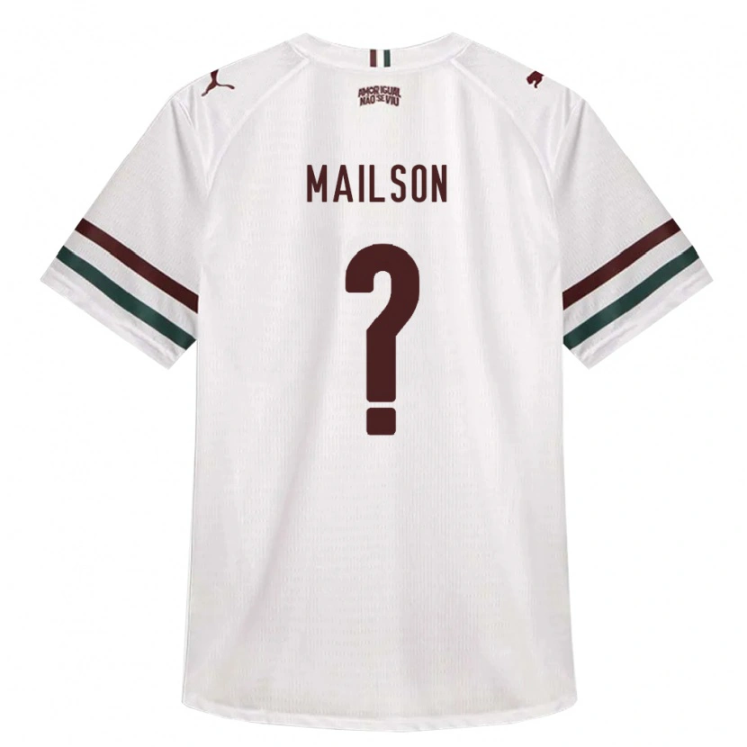 Danxen Kinderen Francisco Mailson Costa Dos Santos #0 Wit Groen Bordeaux Rood Uitshirt Uittenue 2026/27 T-Shirt