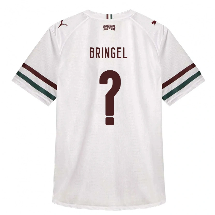 Danxen Kinderen Rodrigo Bringel #0 Wit Groen Bordeaux Rood Uitshirt Uittenue 2026/27 T-Shirt