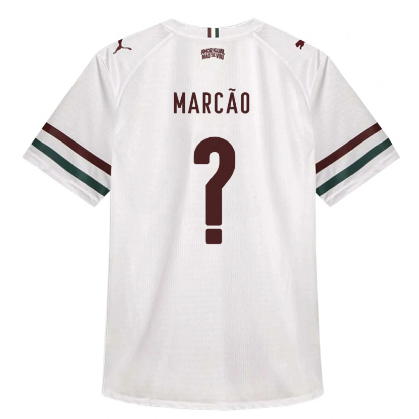 Danxen Kinderen Marcão Henrique #0 Wit Groen Bordeaux Rood Uitshirt Uittenue 2026/27 T-Shirt