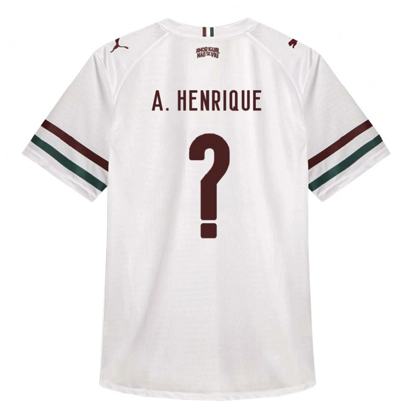 Danxen Kinderen Arthur Henrique #0 Wit Groen Bordeaux Rood Uitshirt Uittenue 2026/27 T-Shirt