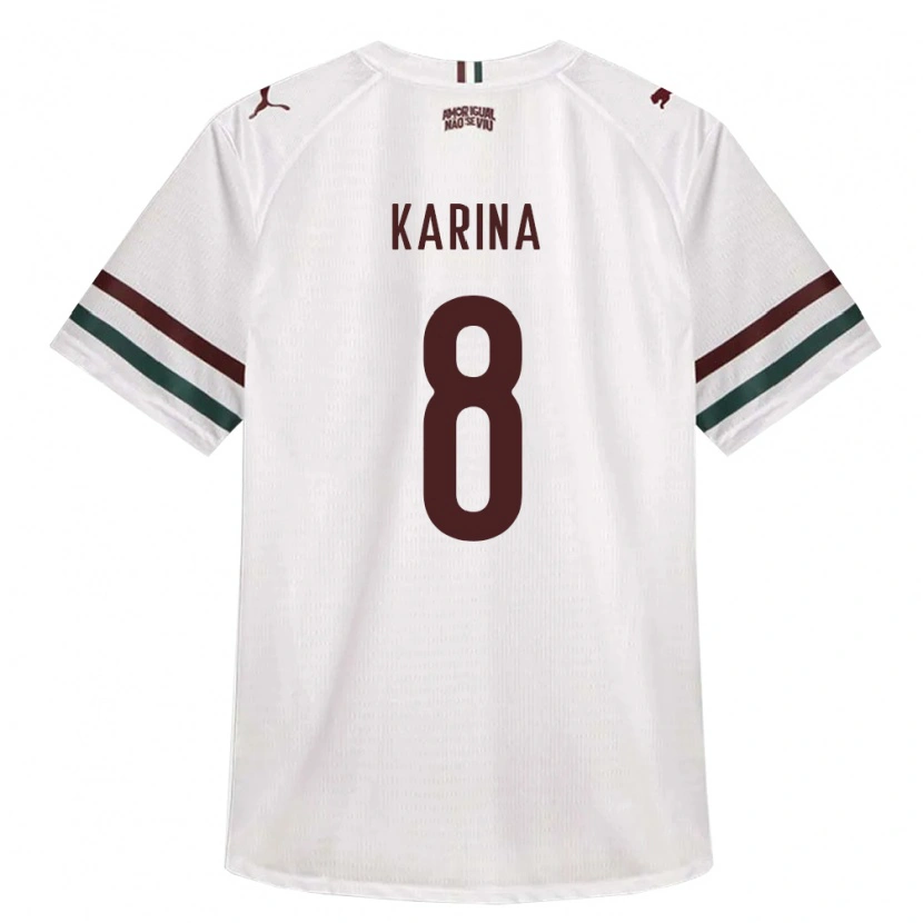 Danxen Kinderen Karina #8 Wit Groen Bordeaux Rood Uitshirt Uittenue 2026/27 T-Shirt