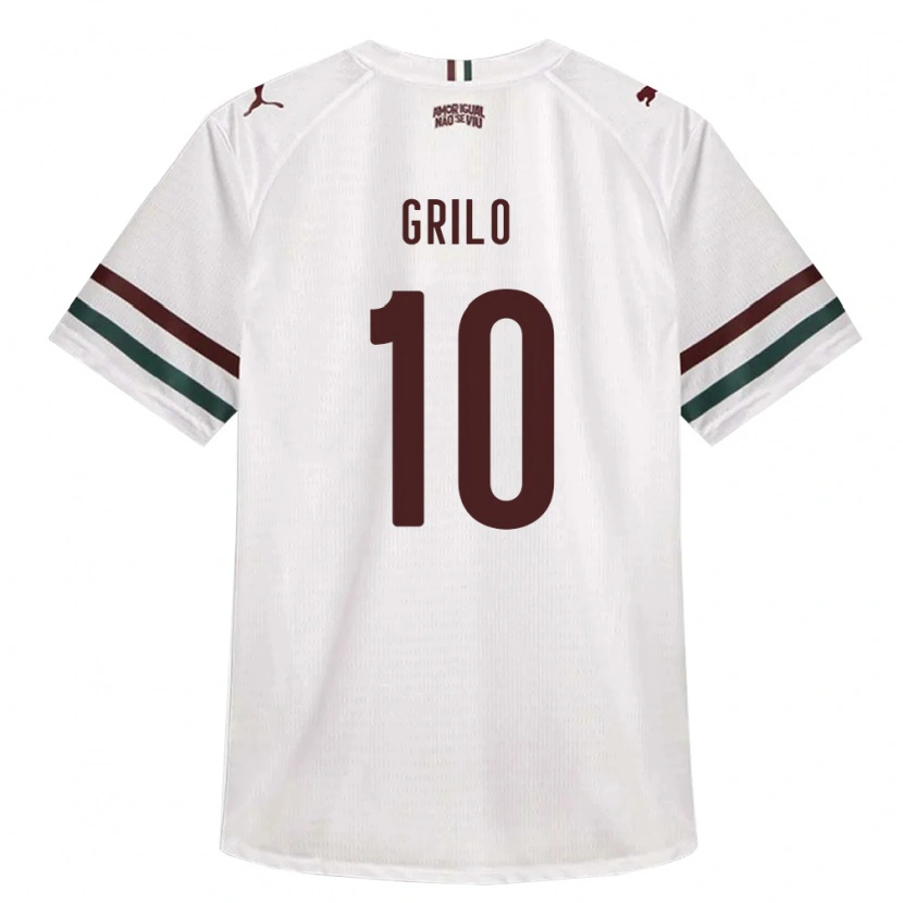 Danxen Kinderen João Grilo #10 Wit Groen Bordeaux Rood Uitshirt Uittenue 2026/27 T-Shirt
