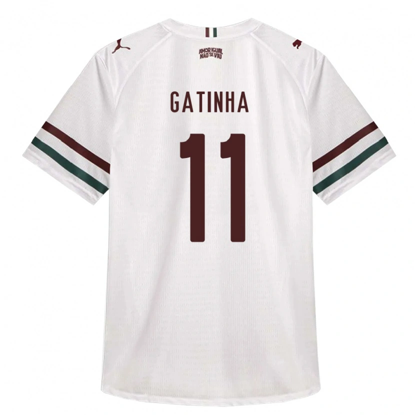 Danxen Kinderen Zé Gatinha #11 Wit Groen Bordeaux Rood Uitshirt Uittenue 2026/27 T-Shirt