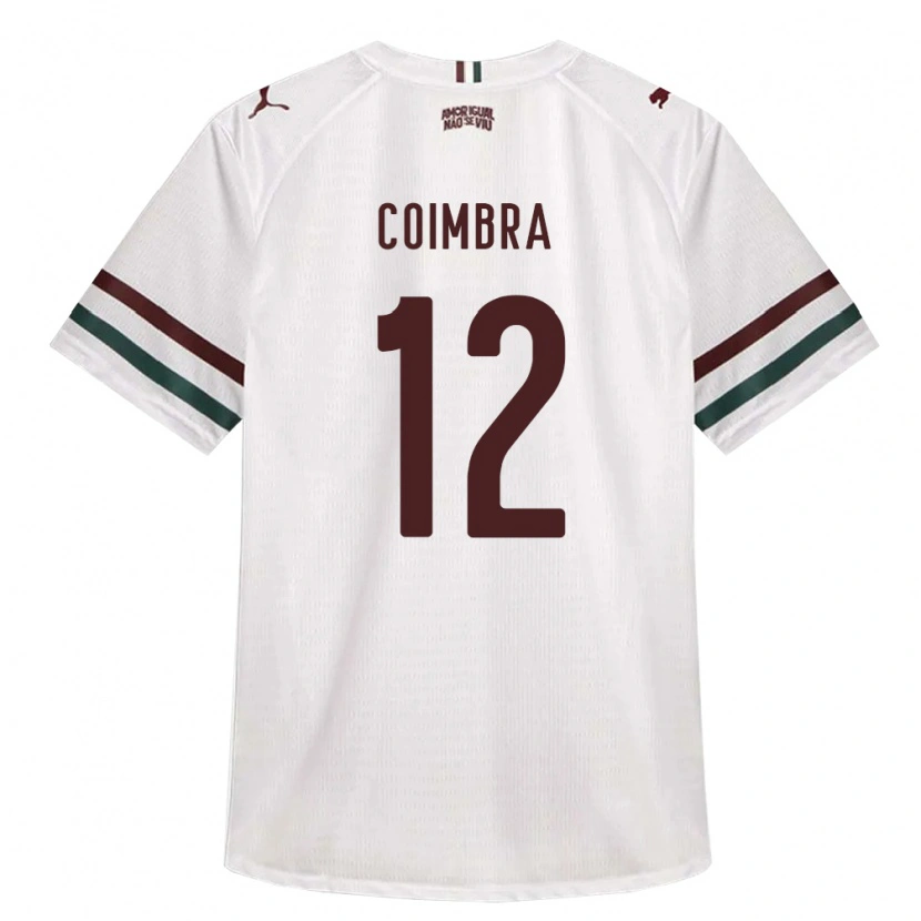 Danxen Kinderen Amanda Coimbra #12 Wit Groen Bordeaux Rood Uitshirt Uittenue 2026/27 T-Shirt