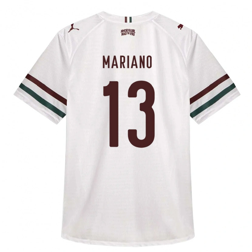 Danxen Kinderen Mariano Matheus Silva Batista #13 Wit Groen Bordeaux Rood Uitshirt Uittenue 2026/27 T-Shirt